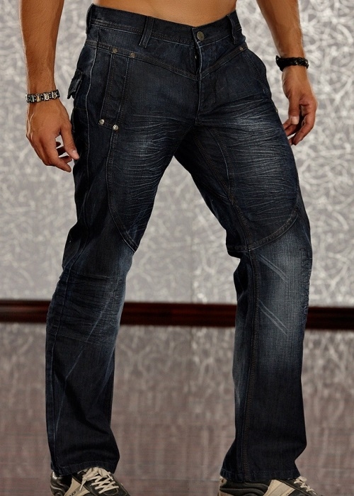 Casual mørkeblå herre jeans
